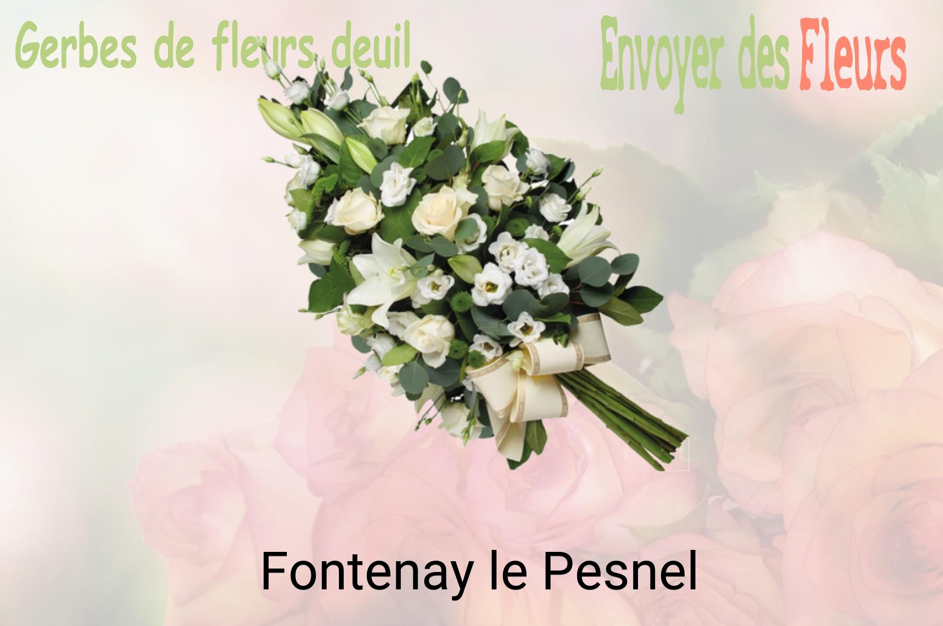 Gerbe de fleurs de deuil livrée à Fontenay-le-Pesnel